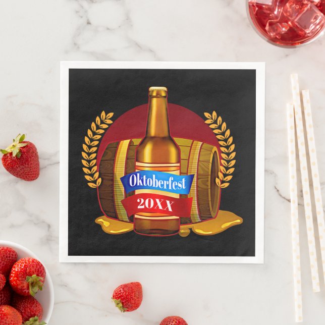 Guardanapo De Papel De Jantar Ano de Alteração Oktoberfest 20xx Beer Bottle Barr (Insitu)