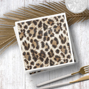Guardanapo De Papel De Jantar Anúncios do Partido Safari Impresso do Leopardo Br