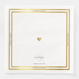 Guardanapo De Papel De Jantar Apenas um coração simples em janto branco e limpo