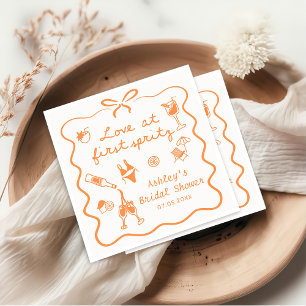 Guardanapo De Papel De Jantar Aperol Spritz Chá de panela Napkin