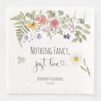 Guardanapo De Papel De Jantar Aquarela Flores Selvagens Janto de Papel Napkins