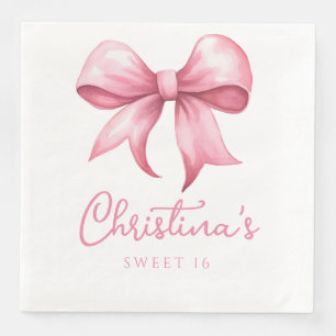 Guardanapo De Papel De Jantar Arco cor-de-rosa Doce 16