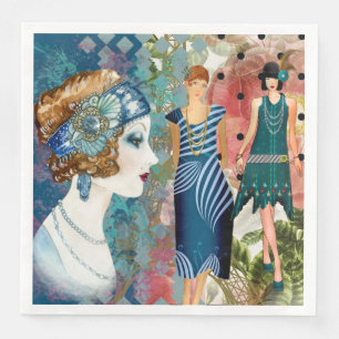 Guardanapo De Papel De Jantar Art Deco Flappers