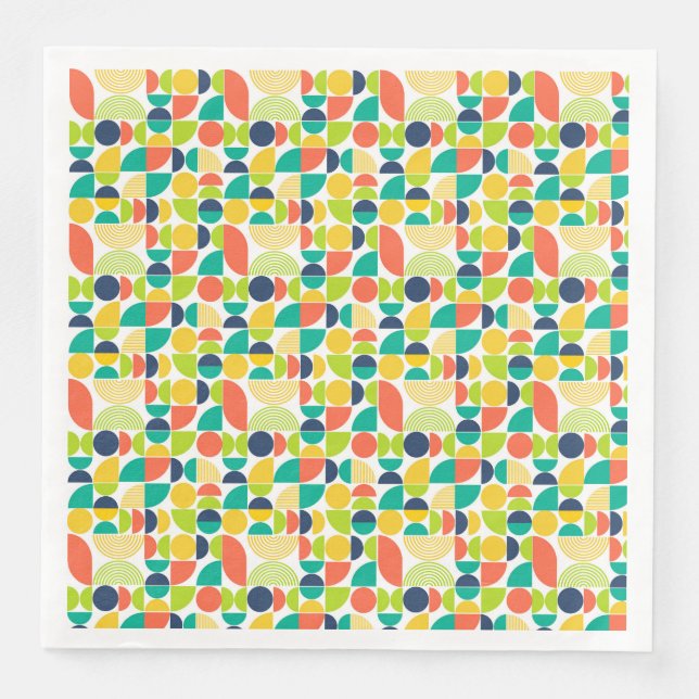 Guardanapo De Papel De Jantar Arte da Abstrato de Imagem Moderna do Século Médio (Frente)