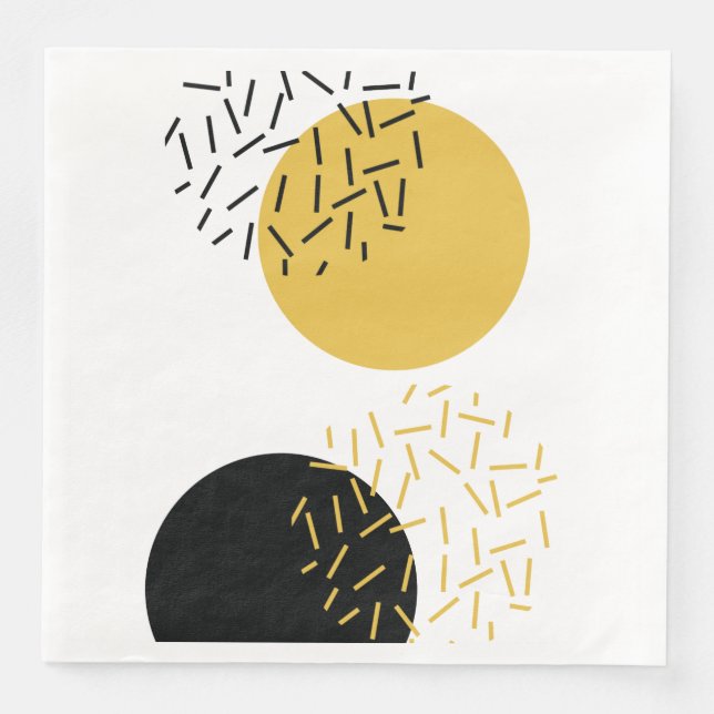 Guardanapo De Papel De Jantar Arte geométrica urbana simples, moderna e moderna (Frente)