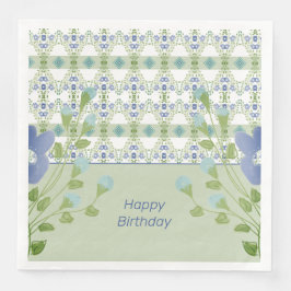 Guardanapo De Papel De Jantar Artsy Blue Floral