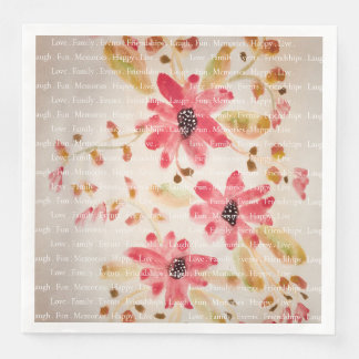 Guardanapo De Papel De Jantar Artsy Pink Floral Designer