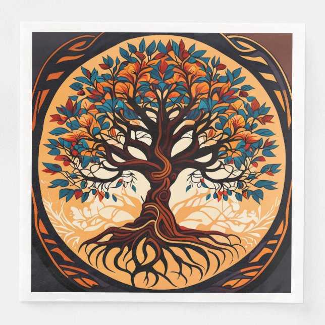 Guardanapo De Papel De Jantar árvore baniana (Frente)