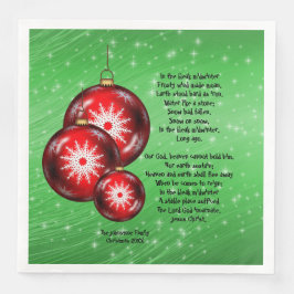 Guardanapo De Papel De Jantar As Letras De Carol De Natal No Meio Do Bleak