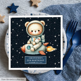 Guardanapo De Papel De Jantar Astronauta Bear Napkins para o Aniversário do Meni