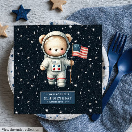 Guardanapo De Papel De Jantar Astronauta do Urso Doce Napkins Garoto de Aniversá