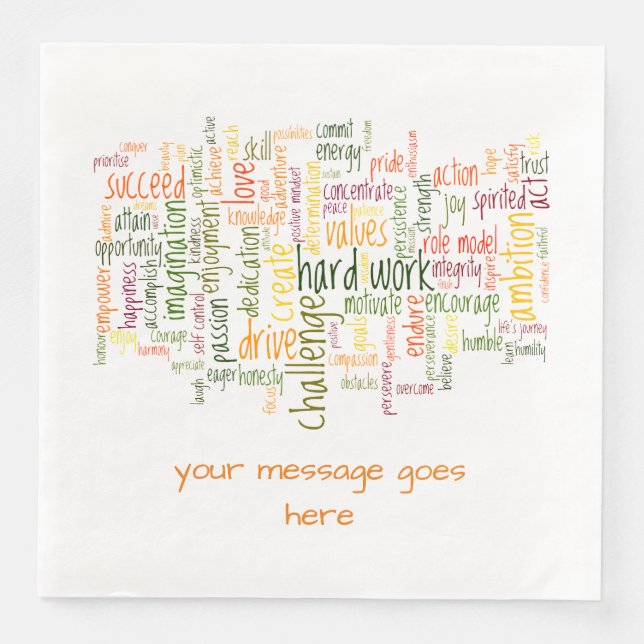 Guardanapo De Papel De Jantar Aumento da confiança motivacional - efeito placebo (Frente)