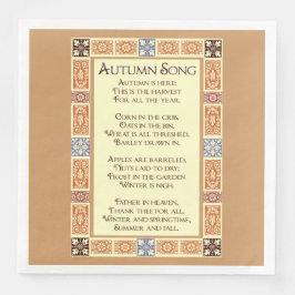 Guardanapo De Papel De Jantar Autumn Song Vintage Harvest Art