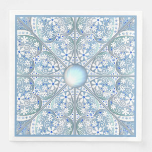 Guardanapo De Papel De Jantar Azul-claro-de-coleira