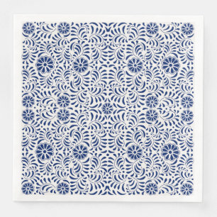 Guardanapo De Papel De Jantar Azulejo Talavera Azul Estilo Espanhol Festa