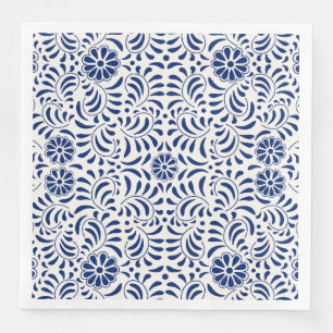 Guardanapo De Papel De Jantar Azulejo Talavera Azul Estilo Espanhol Festa