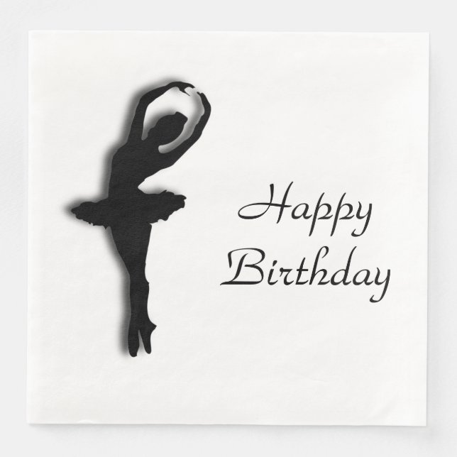 Guardanapo De Papel De Jantar Ballerina Pirouette em Jardim Verde (Frente)