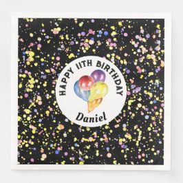 Guardanapo De Papel De Jantar Balões de Aquarela Personalizados Confetti