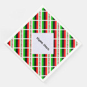 Guardanapo De Papel De Jantar Bandeira da Diáspora Afro-Americana Personalizada