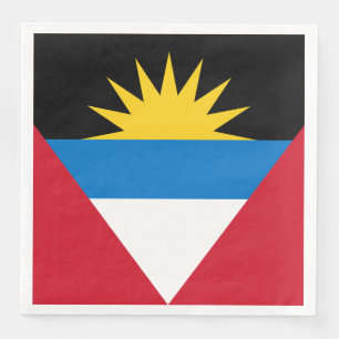 Guardanapo De Papel De Jantar Bandeira Patriótica de Antígua e Barbuda
