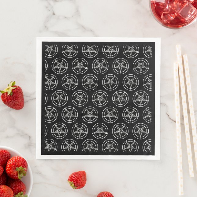 Guardanapo De Papel De Jantar Baphomet Pentagram Satanic (Insitu)