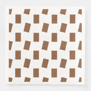 Guardanapo De Papel De Jantar Bares de chocolate Fundo branco
