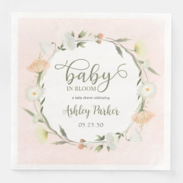 Guardanapo De Papel De Jantar Bebê Em Chá de fraldas De Flor Selvagem De Sangue