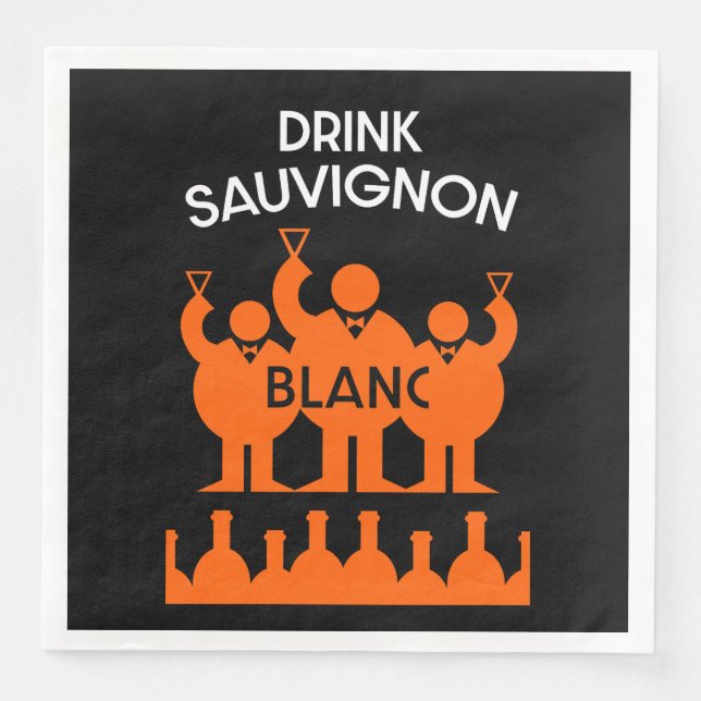 Guardanapo De Papel De Jantar Bebedor de Vinho Sauvignon Blanc (Frente)