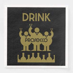 Guardanapo De Papel De Jantar Bebedores de Vinho Prosecco