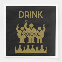 Guardanapo De Papel De Jantar Bebidas De Vinho Prosecco