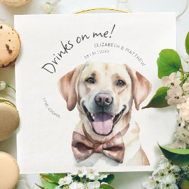Guardanapo De Papel De Jantar Bebidas Por Minha Conta Labrador Aquarela Diversão