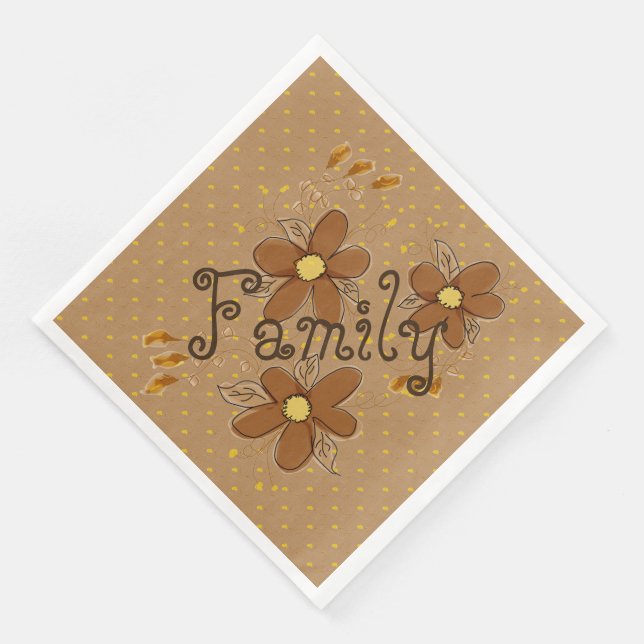 Guardanapo De Papel De Jantar bege e amarelo (Canto)