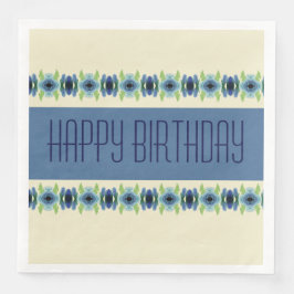 Guardanapo De Papel De Jantar bege e azul