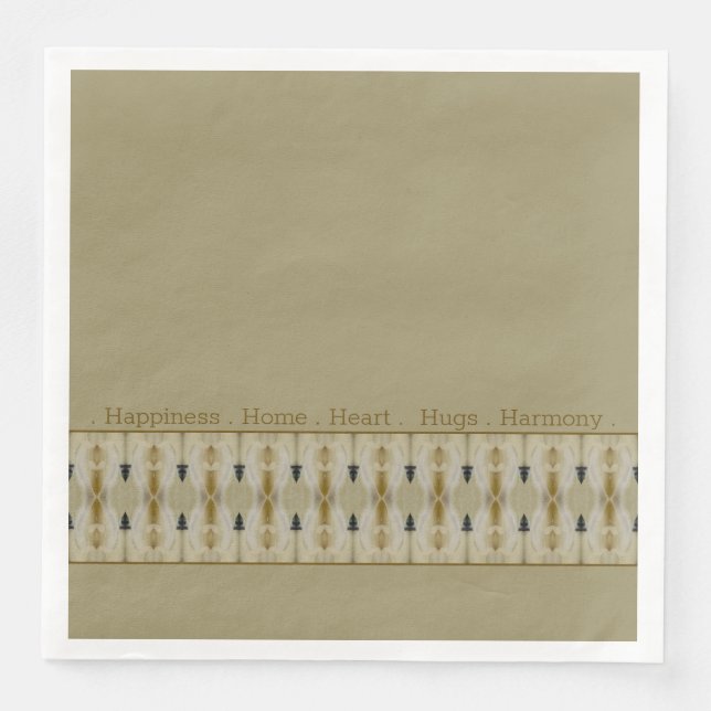 Guardanapo De Papel De Jantar Beige com Destaque Padrão (Frente)