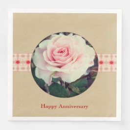 Guardanapo De Papel De Jantar Beige Rosa E Vermelho