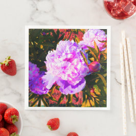 Guardanapo De Papel De Jantar Belas Peônias Rosa