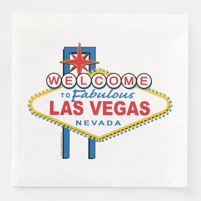 Guardanapo De Papel De Jantar Bem-Vindo A Las Vegas (Frente)