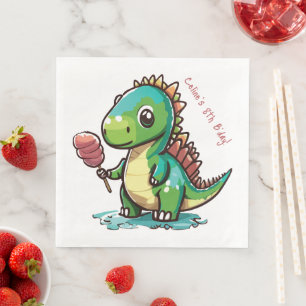 Guardanapo De Papel De Jantar Birthday Dinosaur