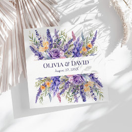 Guardanapo De Papel De Jantar Boho Lilac Watercolor Casamento de flor selvagem N