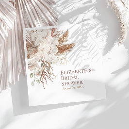 Guardanapo De Papel De Jantar Boho Neutral Pampas Grass Chá de panela Napkins