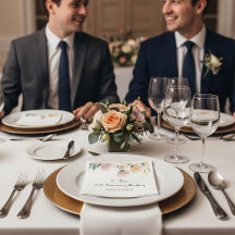 Boho Wedding Napkin Vintage Buquê floral