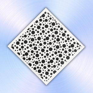 Guardanapo De Papel De Jantar Bolinhas pretas em branco