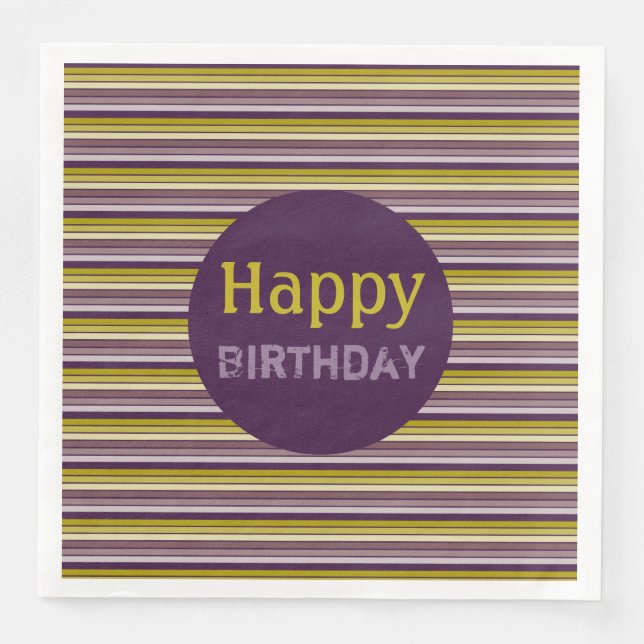 Guardanapo De Papel De Jantar Bonito Faixa Negrito (Frente)