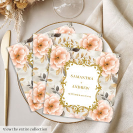 Guardanapo De Papel De Jantar Bonito Papel de Casamento Dourado Blush Napkins