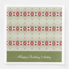 Guardanapo De Papel De Jantar Bonito papel de Rico Floral Trimado Nakpkins