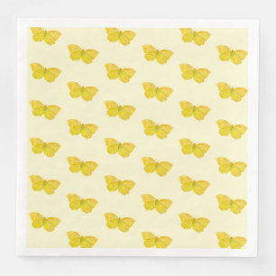 Guardanapo De Papel De Jantar Borboleta amarela Brilho comum