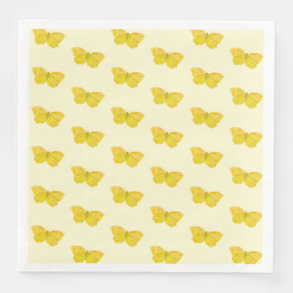 Guardanapo De Papel De Jantar Borboleta amarela Brilho comum