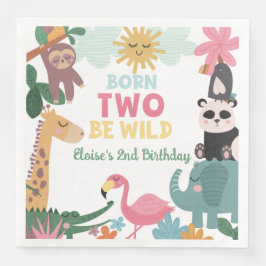 Guardanapo De Papel De Jantar Born Two Be Wild Pink 