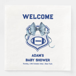 Guardanapo De Papel De Jantar Bow Rookie Football Sport Boy Baby Shower Welcome