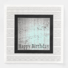 Guardanapo De Papel De Jantar Branca E Cinzas Pretas Modernas